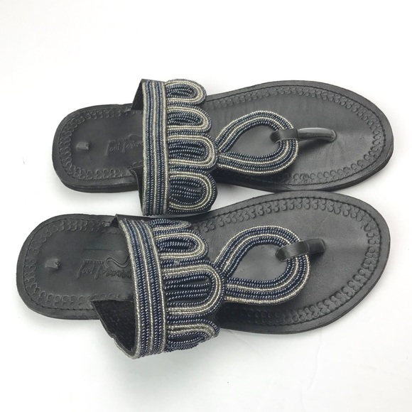 Her Best Foot Forward | Beaded Flip Flop Sandal 7 - Picture 2 of 6